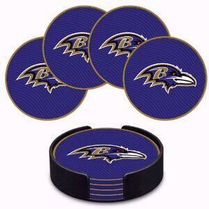 Baltimore Ravens Coasters Set (set of 4) - NEW Fast Ship